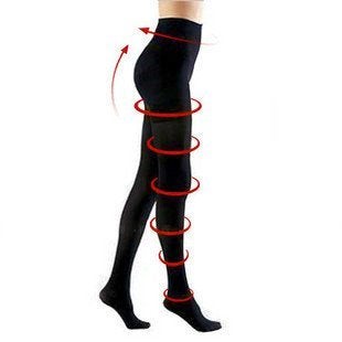 BriteLeafs Opaque Compression Stocking Pantyhose Therapeutic 20-30 mmHg Large, Black - Firm Support Gradient Compression, Professional Grade - Image 1