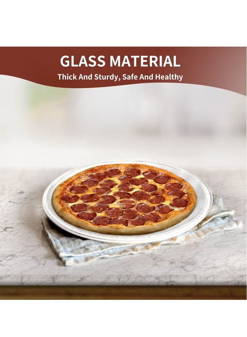 WALALLA 24.5 cm Microwave Oven Glass Plate Replacement, Round Turntable Tray Replacement for Microwave Oven, Durable Heat Resistant Glass Plate for Kitchen Use - Image 2