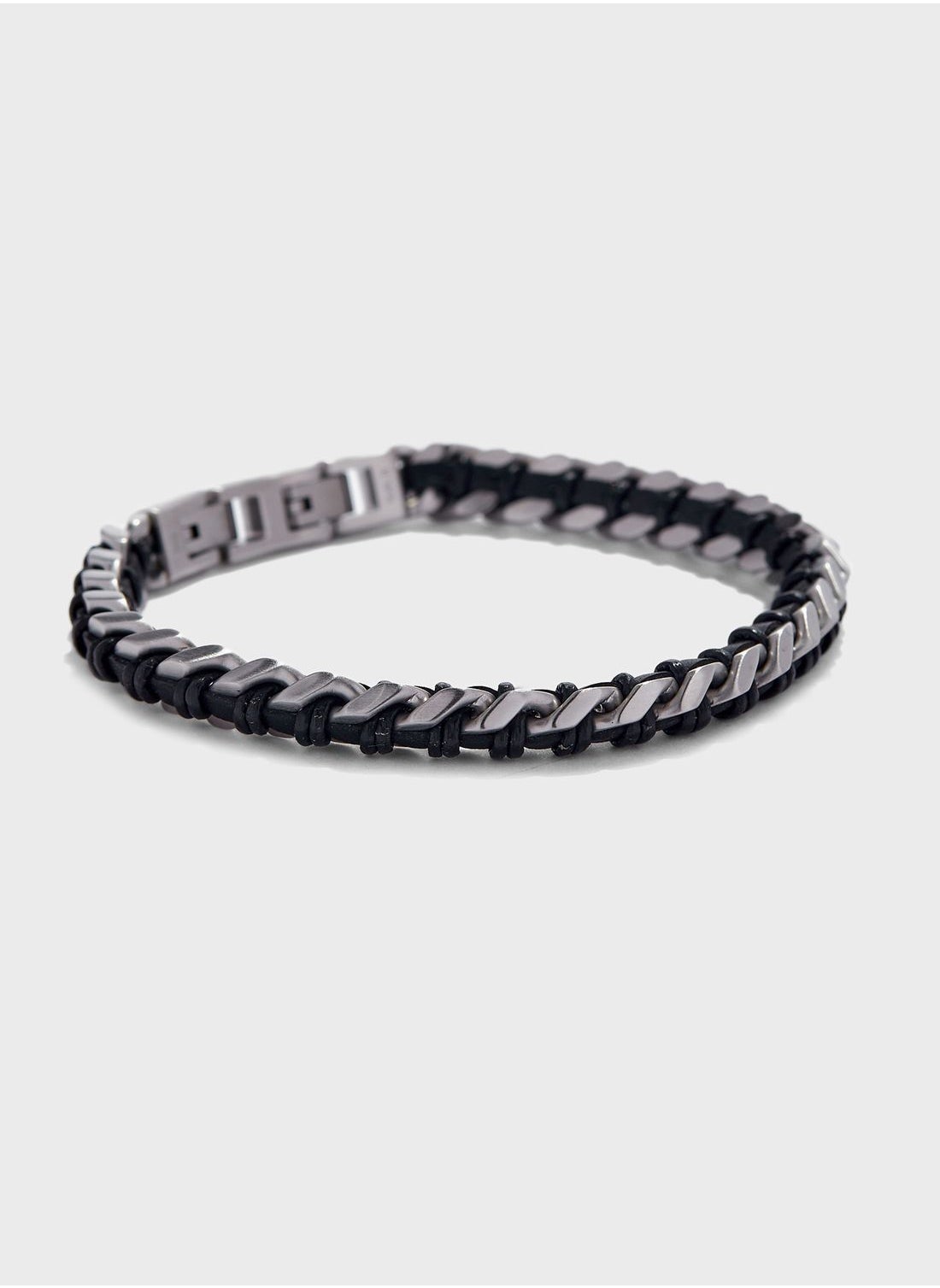 Buy Emporio Armani Black-Silver EGS2713040 Braided Bracelet for