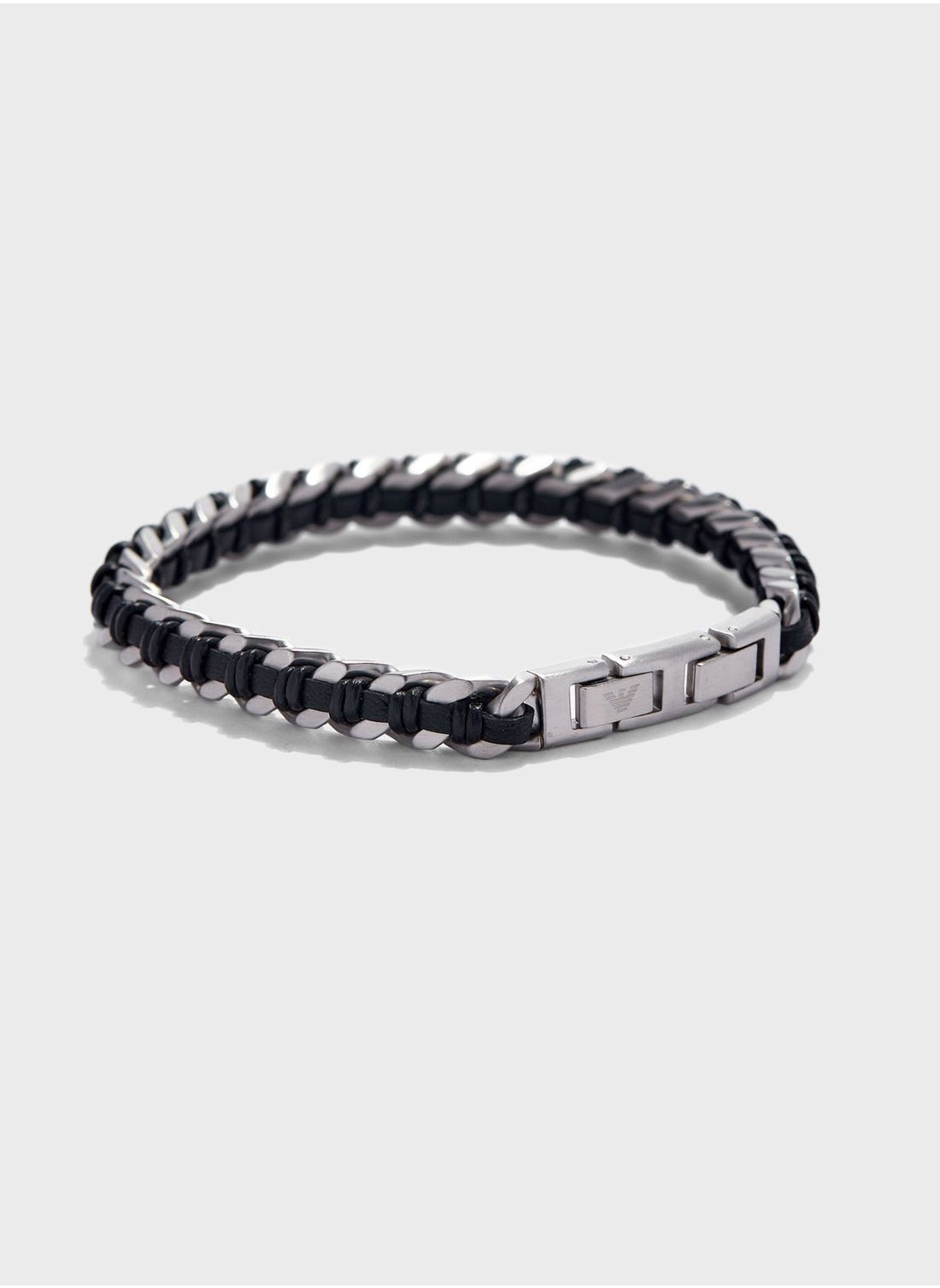 Buy Emporio Armani Black-Silver EGS2713040 Braided Bracelet for