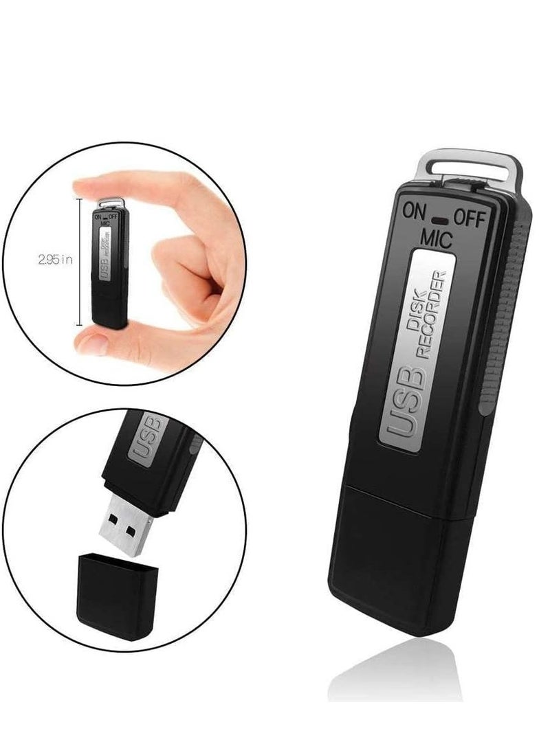 USB Secret Active Hidden Detector Mini Spy Voice Recorder Hearing Aid Function