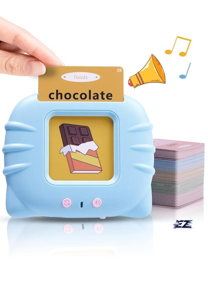 ELTRAZONE Educational Toy for Kids – Listen and Learn Literacy Audible Flash Cards for Toddlers 1-6 Years Old, Boys & Girls – 112 Double-Sided Flashcards with Blue Reader Device – Interactive Learning Tool for Early Childhood Development - Image 1