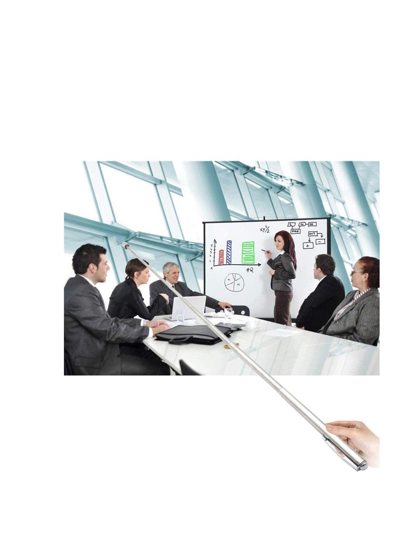 Extendable Telescopic Teachers Pointer, Teaching Pointer, Hand Pointer Extendable Telescopic Retractable Pointer Handheld Presenter Classroom Whiteboard Pointer for Guides & Teachers - Image 2