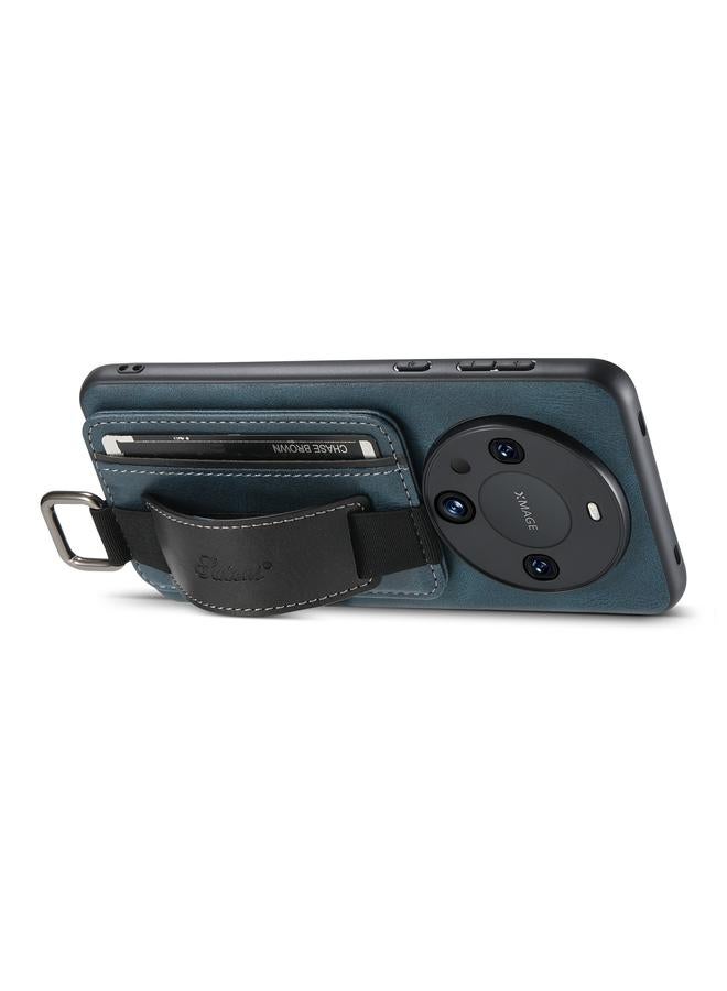 Suteni Case For Huawei Mate 60 Pro+ H13 Card Wallet Wrist Strap Holder PU Phone Case - Image 2