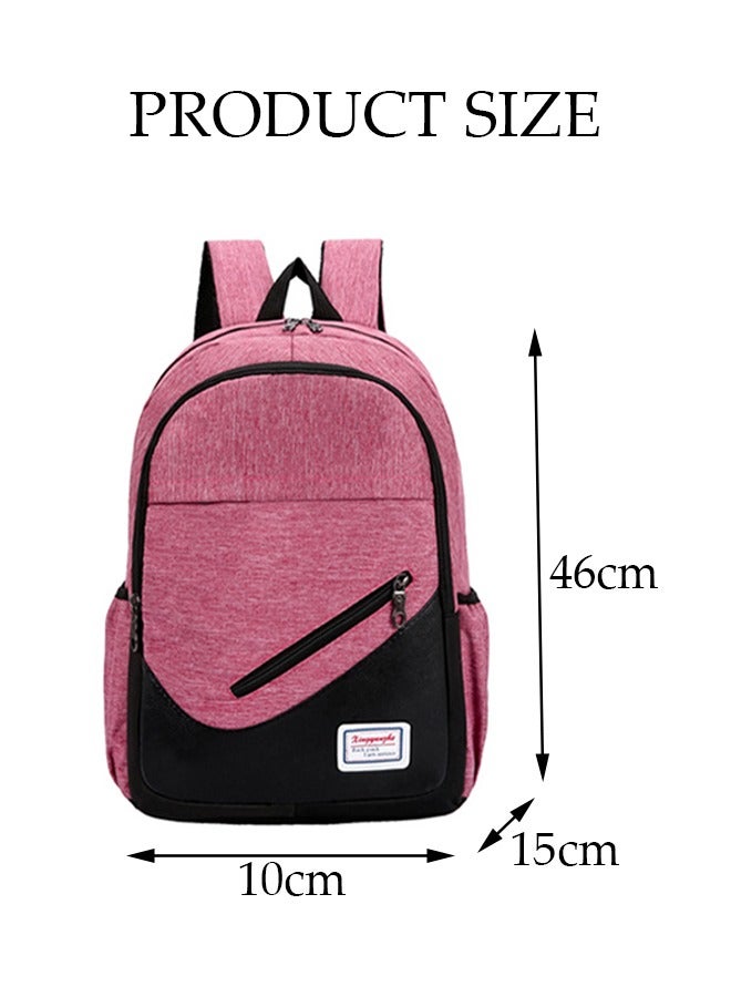 3Pcs/set Casual Women Backpack Canvas Book Bags School Back Bags for Teenage Girls Composite bag, One Size - Image 3
