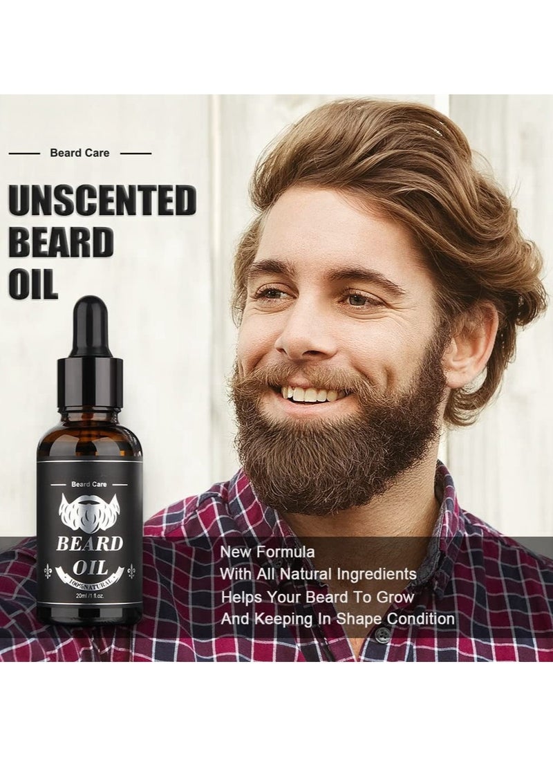 Generic - Beard Growth Kit for Men, Beard & Mustache Facial Hair Growth Roller Kit, Beard Growth Oil, Beard Balm, Beard Roller, Beard Comb,Storage Bag, Birthday Gifts for Men - Image 1