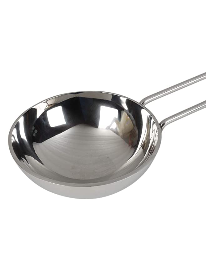 eHomeA2Z SteelToned Tadka pan with Long Handle Spice Roasting Tadka Pan Stainless Steel Tadka Frying Pan Spice Heating Pan Thickness 3 mm Capacity 300 ml 1 - Image 4