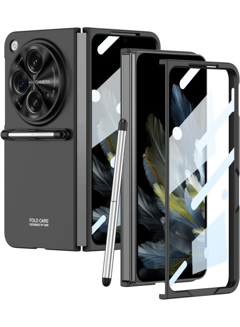 OnePlus Open Case with Retractable Stylus Pen & Built-in Screen Protector, Black - Image 4