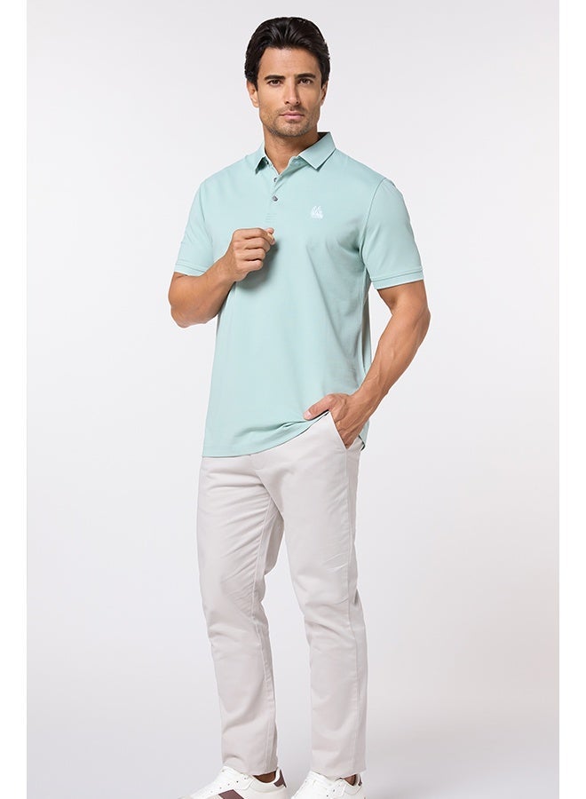 Mannerism The Serene Form Jade Mist Polo Lyocell Silk Comfort Fit - Image 4