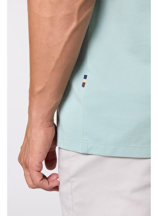 Mannerism The Serene Form Jade Mist Polo Lyocell Silk Comfort Fit - Image 5