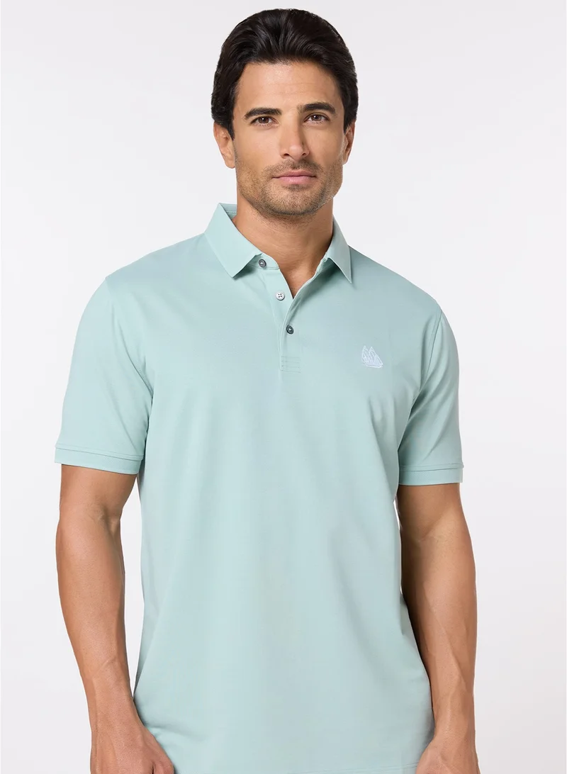 مانرزم The Serene Form Jade Mist Polo Lyocell Silk Comfort Fit