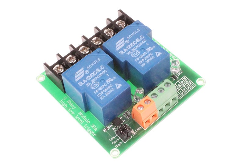 NOYITO 30A 2-Channel Relay Module High Low Level Trigger with Optocoupler Isolation Load DC 30V AC 250V 30A for PLC Automation Equipment Control Industrial Control (2-Channel 12V) - Image 1