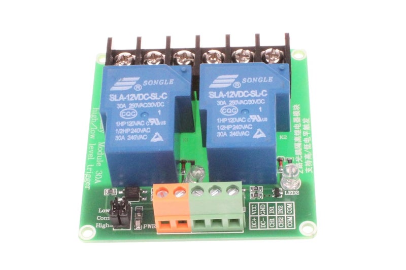 NOYITO 30A 2-Channel Relay Module High Low Level Trigger with Optocoupler Isolation Load DC 30V AC 250V 30A for PLC Automation Equipment Control Industrial Control (2-Channel 12V) - Image 2