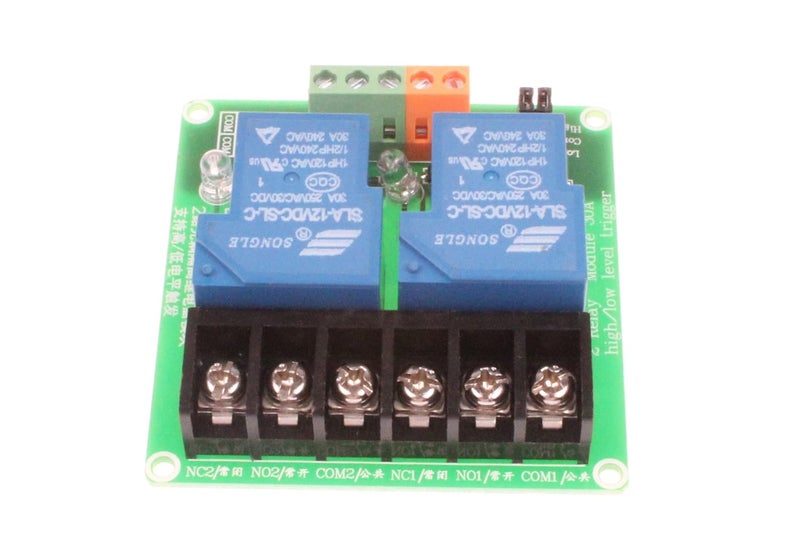 NOYITO 30A 2-Channel Relay Module High Low Level Trigger with Optocoupler Isolation Load DC 30V AC 250V 30A for PLC Automation Equipment Control Industrial Control (2-Channel 12V) - Image 5