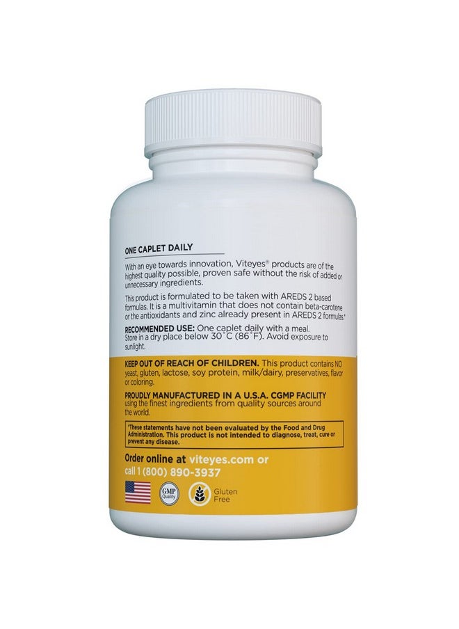 Viteyes - Classic Areds 2 Companion Betacarotene Free Multivitamin Supplement Comprehensive Multivitamin Formula For Areds 2 Users 90 Caplets - Image 1
