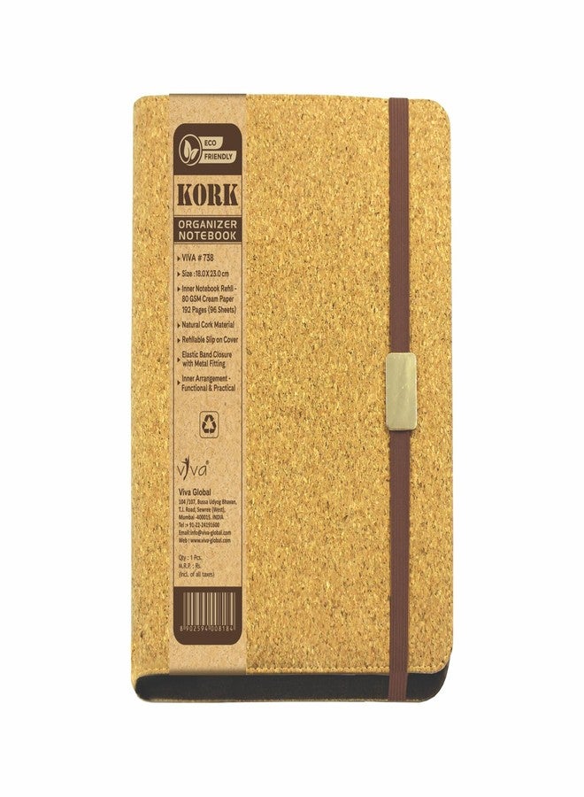 VIVA KORK Cork Diary | B5 Sustainable Journal | 192 Ruled Pages | Hardcover Eco-friendly Notebook | Vegan Sustainable Gift with Planner - Image 1