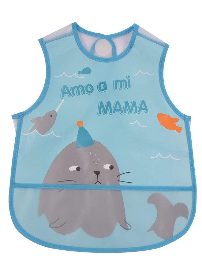 Yellow Bee Seal and Fish Easy Clean Bibs - Image 1