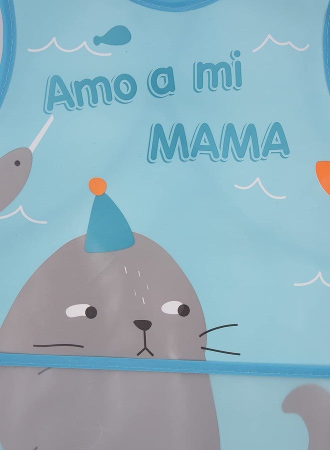 Yellow Bee Seal and Fish Easy Clean Bibs - Image 3