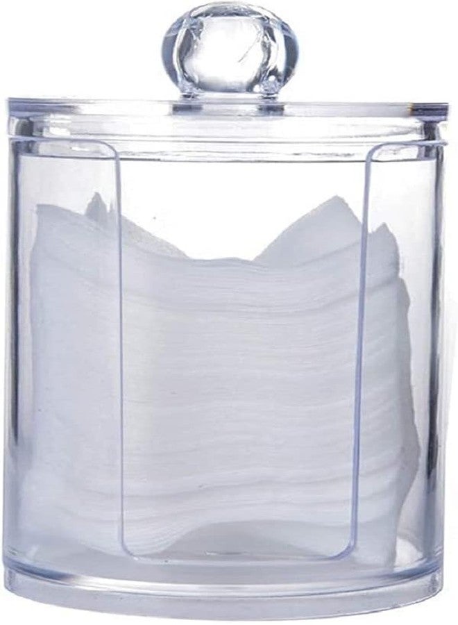 Cyrox Minimalist Cotton Pad Storage Box - Clear Acrylic Makeup Removal Cotton Pad Dispenser Holder with Lid (1Pcs) - Image 1
