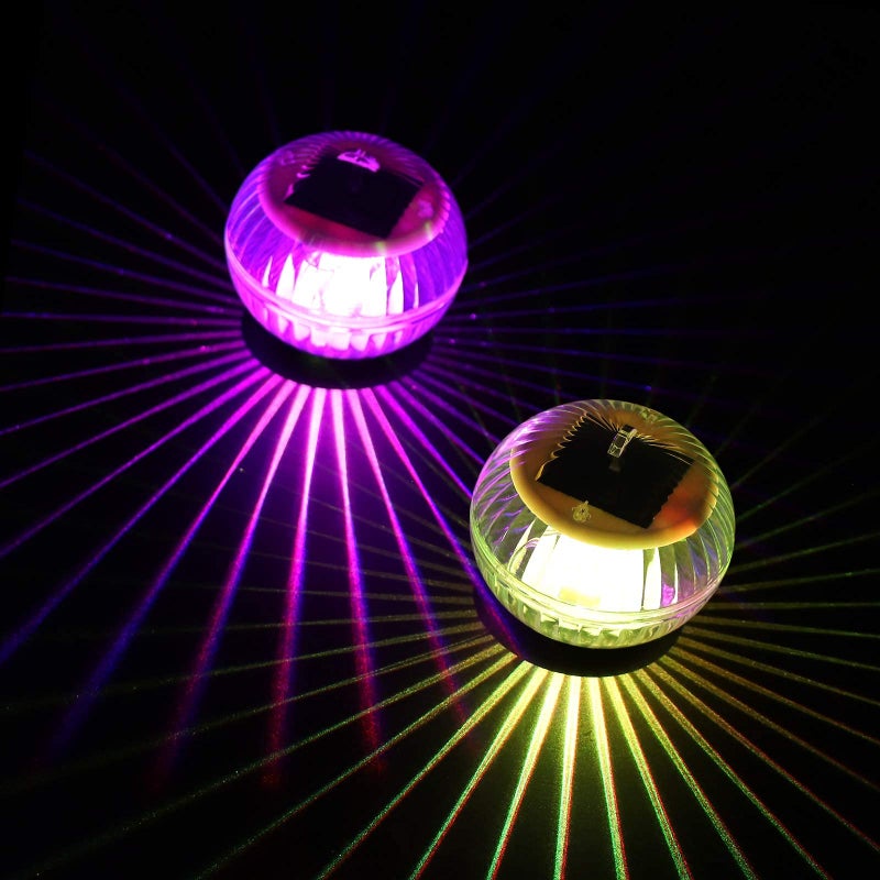 Solar Floating Pool Lights IP67 Waterproof Multi Color Changing Pond Light LED Globe Night Light for Garden Swimming Pool Tub Pond Party Home Decor (Colorful Light)