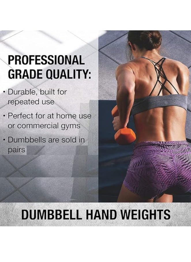 SportQ - SportQ Dumbbells - 4 kg x 2, Non-slip Dumbbells for Men, Fitness Equipment for Home Gym and Strength Training - Image 1