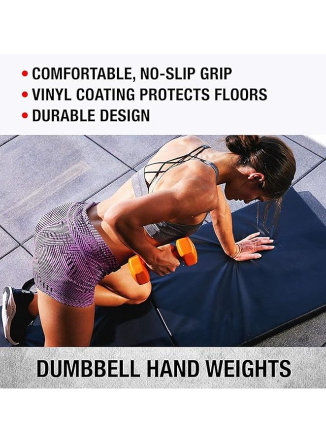 SportQ - SportQ Dumbbells - 4 kg x 2, Non-slip Dumbbells for Men, Fitness Equipment for Home Gym and Strength Training - Image 1