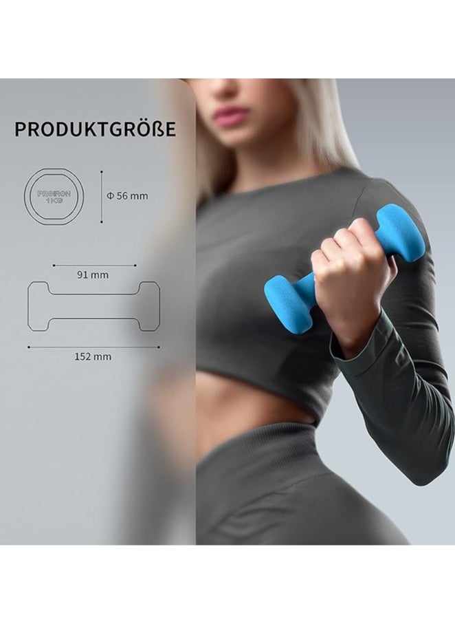 SportQ - SportQ Dumbbells - 4 kg x 2, Non-slip Dumbbells for Men, Fitness Equipment for Home Gym and Strength Training - Image 1