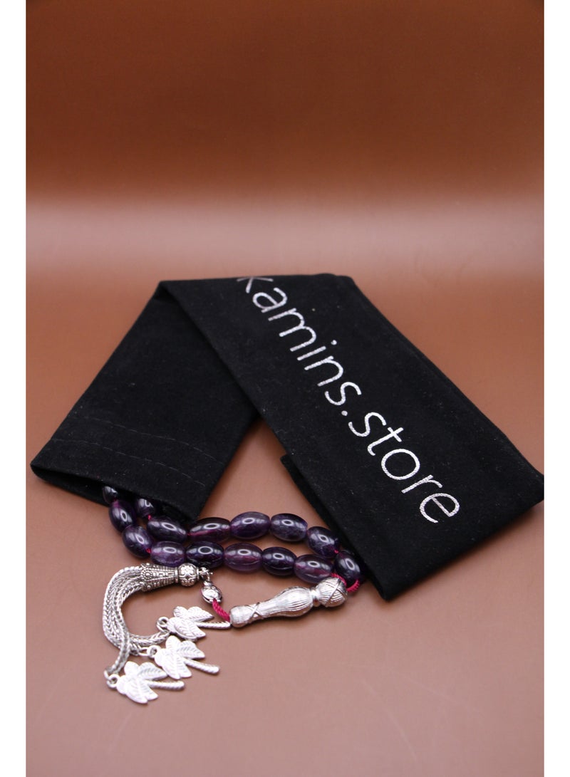 Kamins Collection Natural Oval Amethyst Stone Beads - Image 1