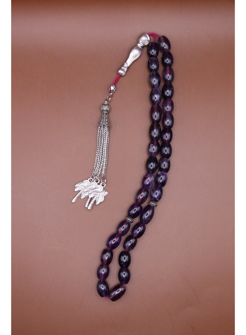 Kamins Collection Natural Oval Amethyst Stone Beads - Image 2