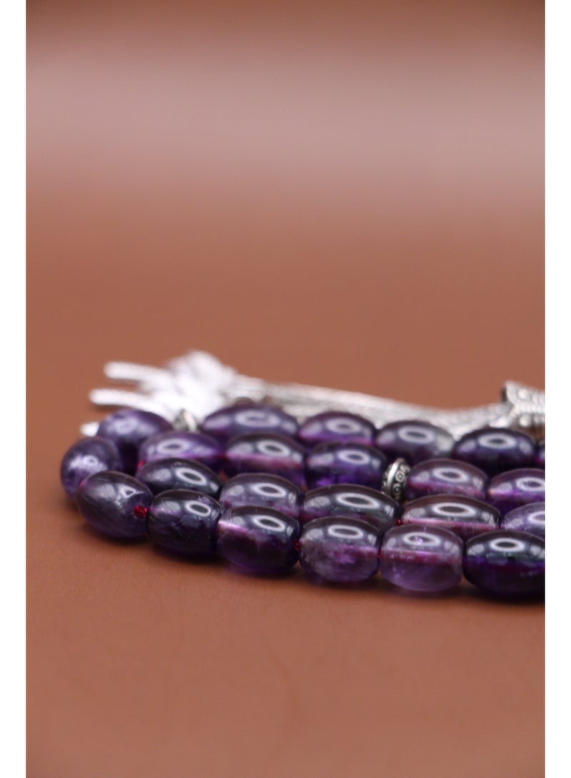 Kamins Collection Natural Oval Amethyst Stone Beads - Image 3