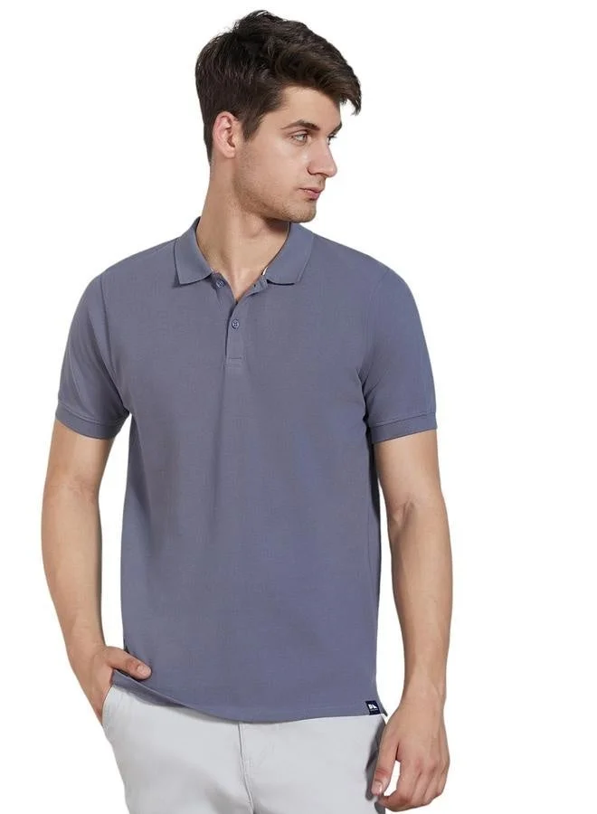 Dennis Lingo Regular Fit Sage Green Cotton-Jersey Polo Neck T-Shirt