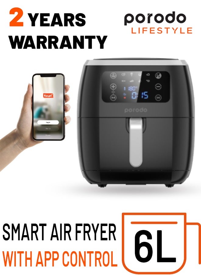 porodo Smart Air Fryer With App Control 6L 