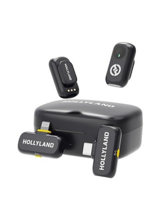 Hollyland LARK A1 Combo Wireless Microphone for iPhone & Android, Pure Sound, 3-Level Intelligent Noise Cancellation, Magnetic Mini Microphone for Vlogging, YouTube, Podcast, TikTok (Black Version) - pzsku/Z12ADFF507B30BC14D8BFZ/45/1750755999/7d98b7c8-9c4a-4d70-80aa-23a0a2ff7dc7