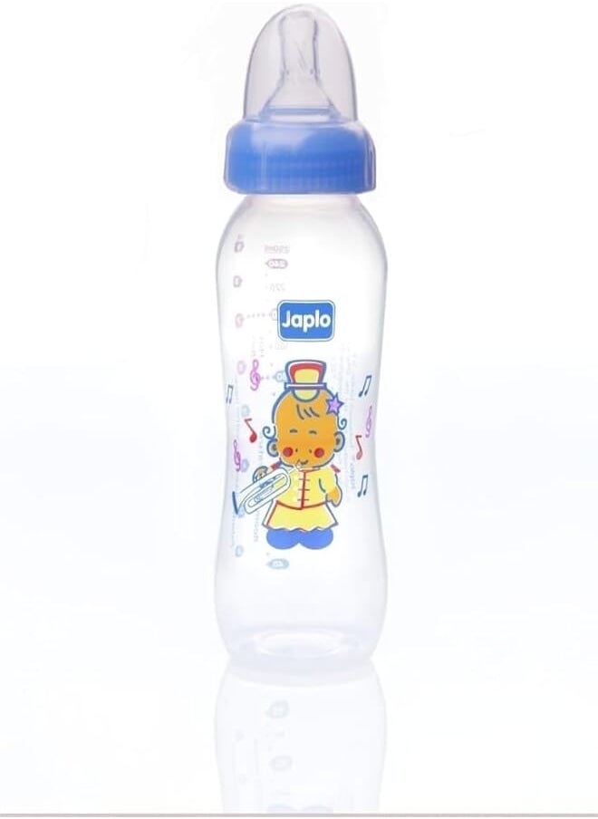 Japlo Japlo Streamline baby feeding Bottle with Anti-colic nipple & Lukewarm water mixer size 250 ml - blue colour 