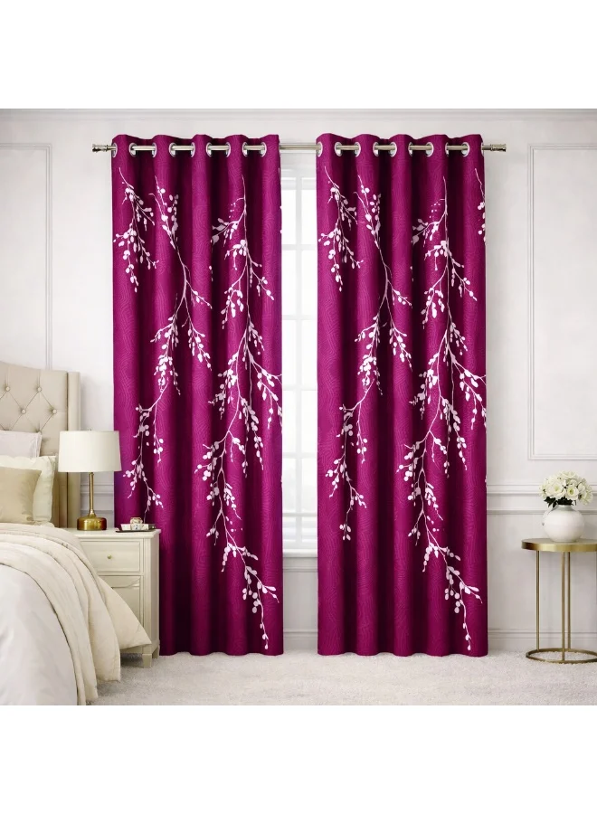 Bliss Casa Bliss Casa Indigo Window Curtains 2 Pack 240 x 140 cm – Solid Eyelet Curtains for Bedroom & Living Room – Premium Fabric Home Drapes