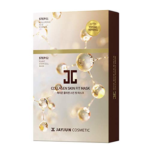 JAYJUN JJ JAYJUN Collagen Skin Fit Mask (10 Sheets) – 2-Step All in one Hydration & Firming Ritual with Hyaluronic Acid & Marine Collagen 0.84 fl. oz. - Image 1