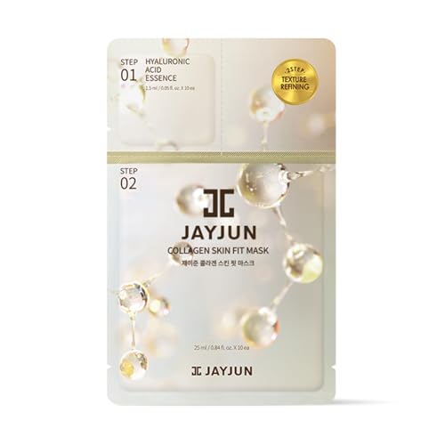 JAYJUN JJ JAYJUN Collagen Skin Fit Mask (10 Sheets) – 2-Step All in one Hydration & Firming Ritual with Hyaluronic Acid & Marine Collagen 0.84 fl. oz. - Image 2