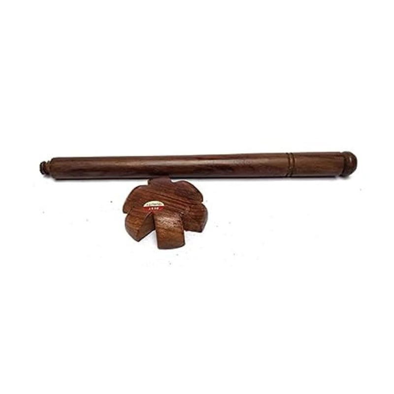 SBA PRIME Sba Prime Handmade Wooden MixerBlenderRahiDal Ghotni for Kitchen Wood Masher Pack of 1 StarMasher  - Image 3