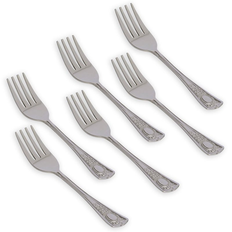 Kishco Festival Stainless Steel Dessert/Dinner Fork Set - Pack of 6 - Image 5