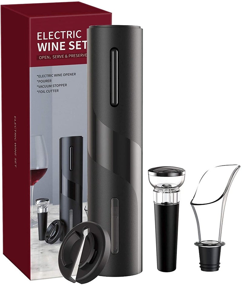 Whixant Whixant Electric Bottle Opener Electric Wine Bottle Opener with Battery Powered Motorized Operated Foil Cutter Wine Bottle Stopper Wine Casserole for Home Restaurant Party as a Gift for The Family  - Image 1