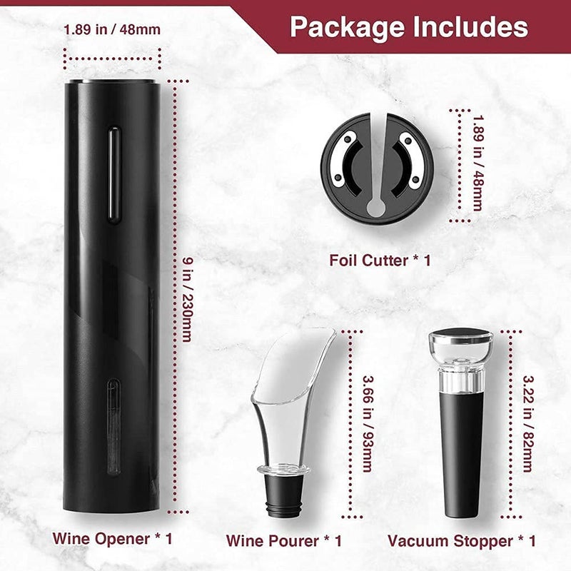 Whixant Whixant Electric Bottle Opener Electric Wine Bottle Opener with Battery Powered Motorized Operated Foil Cutter Wine Bottle Stopper Wine Casserole for Home Restaurant Party as a Gift for The Family  - Image 4