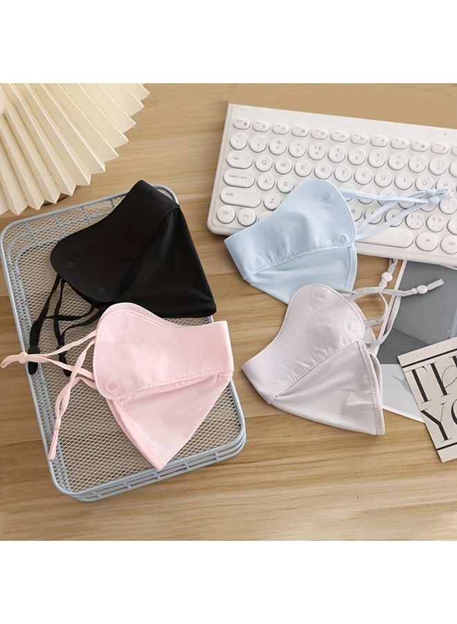 Cool Touch Grey Sun Protection Face Mask Breathable Soft Fabric Summer Accessory - Image 2