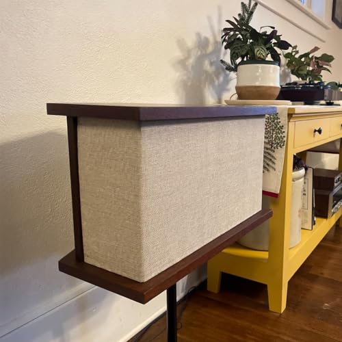 Flushbay Speaker Grill Cloth Linen Speaker Fabric Protective Dustproof Mesh Cloth Stereo Fabric Replacement for Home Stage Speakers, Media Cabinet, KTV Box-Two Layers(50 * 146cm-Beige) - Image 2