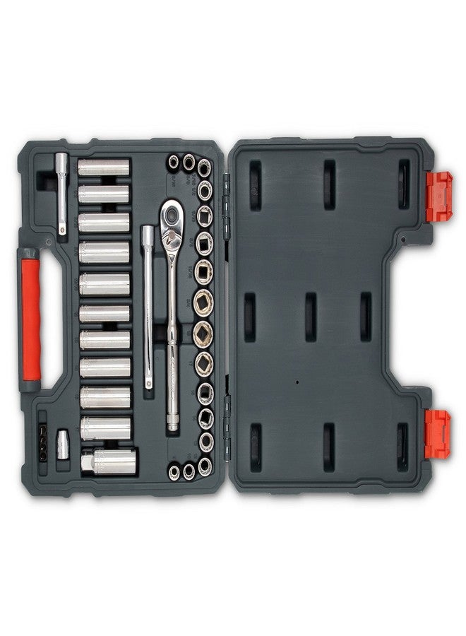 Crescent 35 Piece 3/8" Drive 6 and 12 Point Standard & Deep SAE/Metric Mechanics Tool Set - CTK35 - Image 3