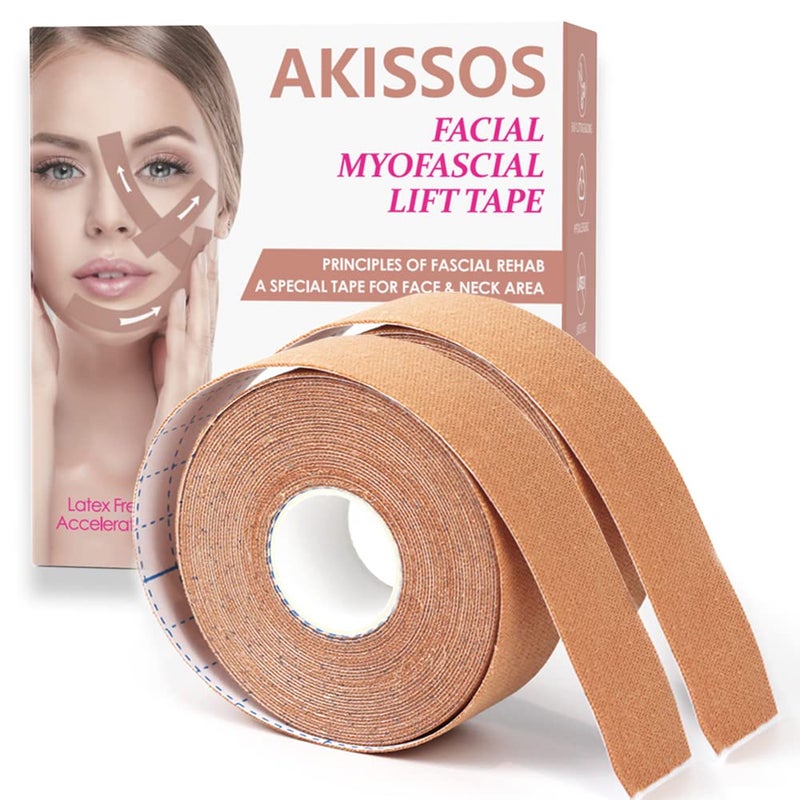 Akissos 2 Rolls Anti wrinkle Patches Face Patches Neck Patches Unisex For Firming and Tightening Skin 2.5cm*5m - Image 1