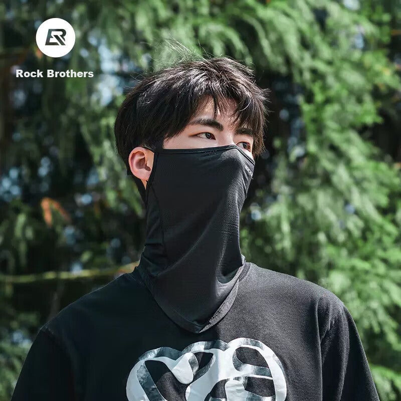 ROCKBROS Full Face Sun Protection Mask Motorcycle Balaclava Ice Silk Riding Neck Gaiter Summer Unisex Fishing Face Mask Dark Gray - Image 4