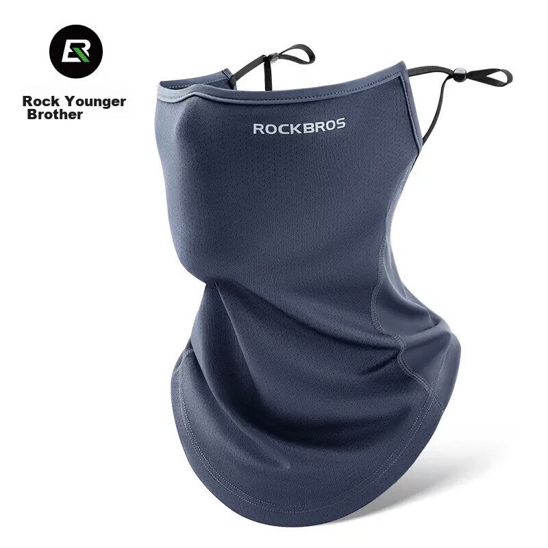 ROCKBROS Full Face Sun Protection Mask Motorcycle Balaclava Ice Silk Riding Neck Gaiter Summer Unisex Fishing Face Mask Dark Gray - Image 1