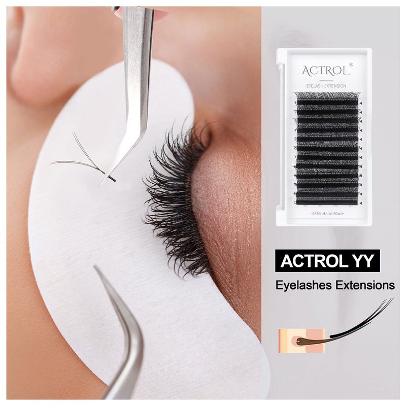 ACTROL YY Eyelashes Extension Lashes Black C Curl 0.05mm 8-15mm Mix 4D Lash Volume Extension Easy Fans Y Shaped Premade Soft Eyelashes Supply - Image 4