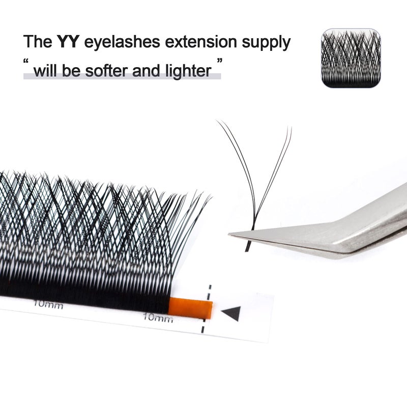 ACTROL YY Eyelashes Extension Lashes Black C Curl 0.05mm 8-15mm Mix 4D Lash Volume Extension Easy Fans Y Shaped Premade Soft Eyelashes Supply - Image 5