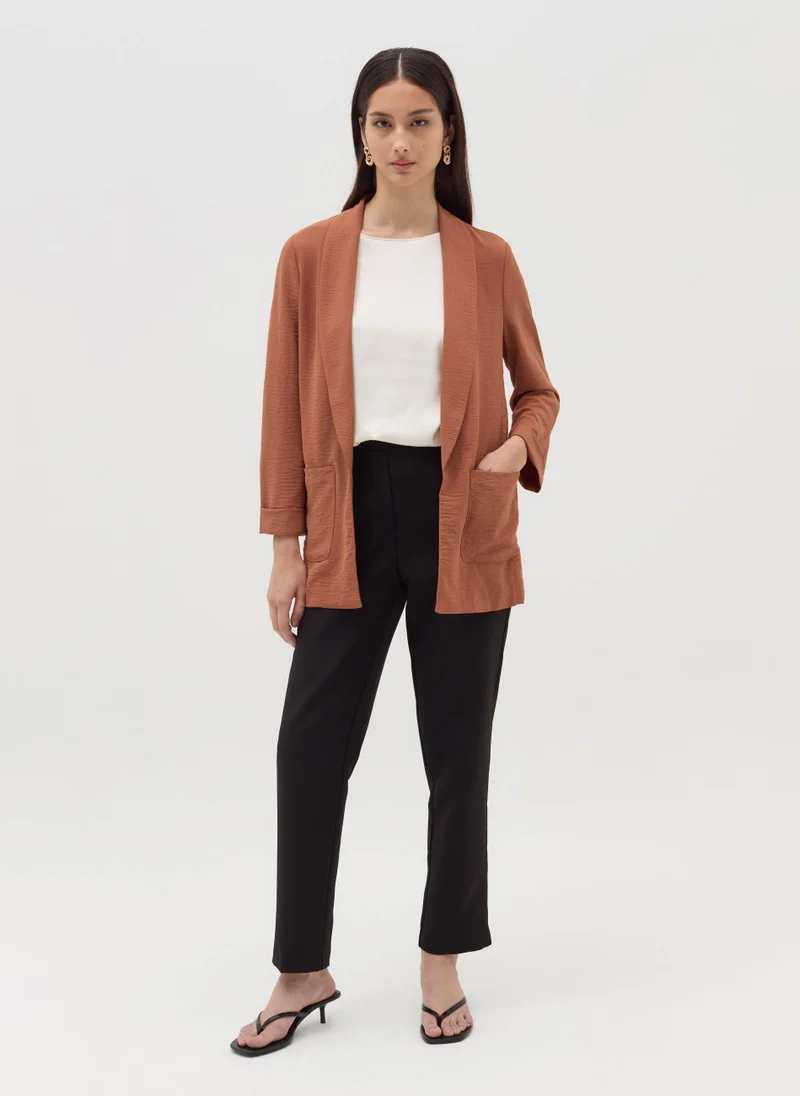 Ovs Open crinkle-effect fluid blazer